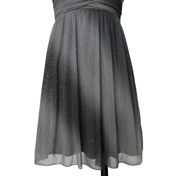 Ruby Rox Vintage Y2K Fit & Flare Dress Size M Gray Silver Metallic Whimsygoth - Picture 3 of 8